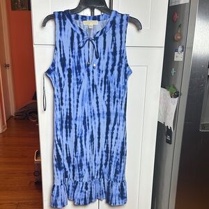 Michael Kors Blue Tie-Dye Top